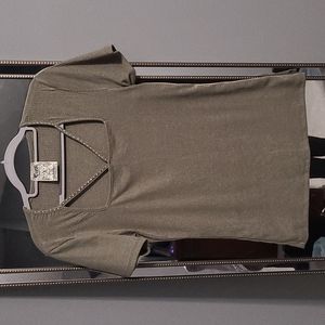 NWT Vocal sage green tee w/rhinestone detail, Medium